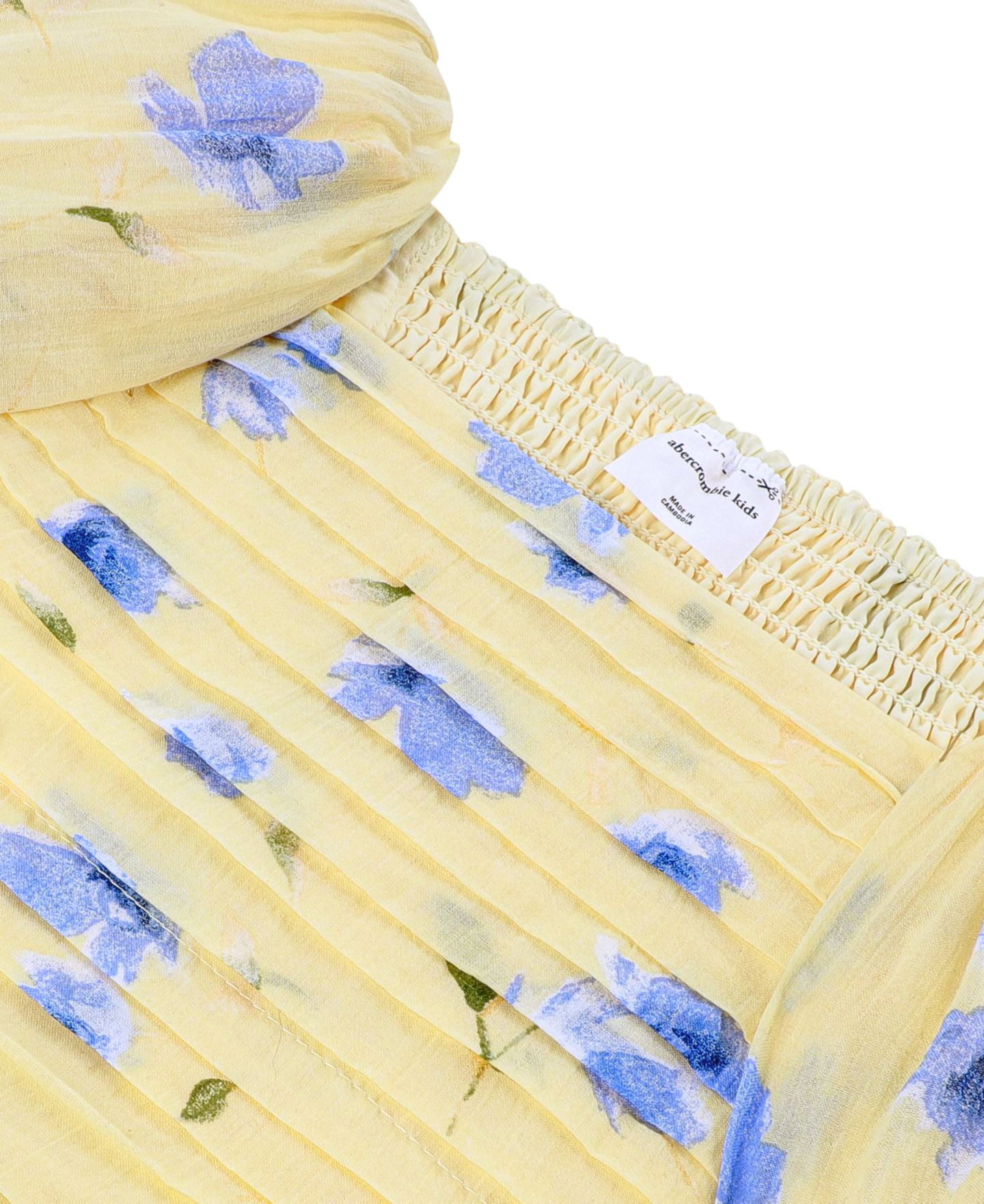 Платье abercrombie kids Square Neck Puff-Sleeve Dress для девочек, цвет: Anise Flower — фото 3
