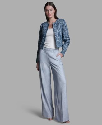 Women's Boxy Square Print Jacket