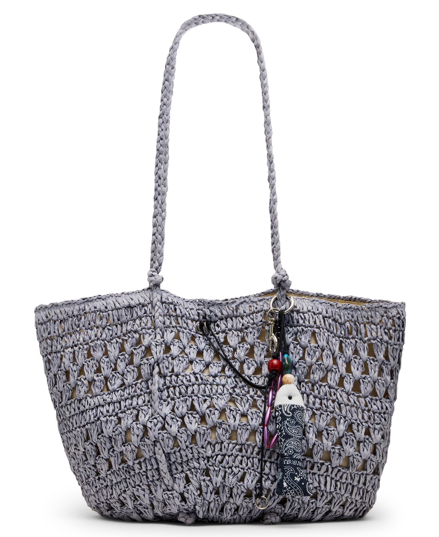 Женская сумка Steve Madden Tydes Raffia Extra Large, цвет: Светлый синий — фото 1