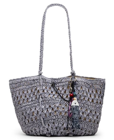 Женская сумка Steve Madden Tydes Raffia Extra Large, цвет: Светлый синий