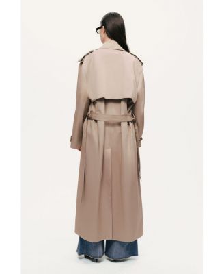 Women's Oversized Double-Breasted Trench Coat
