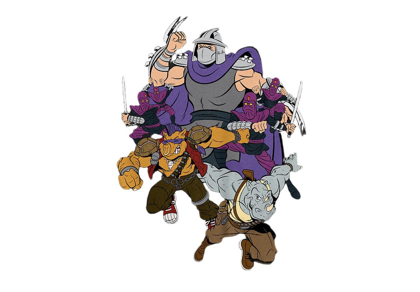 Мужская футболка Teenage Mutant Ninja Turtles Big & Tall Shredder And Foot Clan, цвет: Чёрный — фото 2