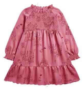 Girls' 2T-6X Printed Long-Sleeve Dress