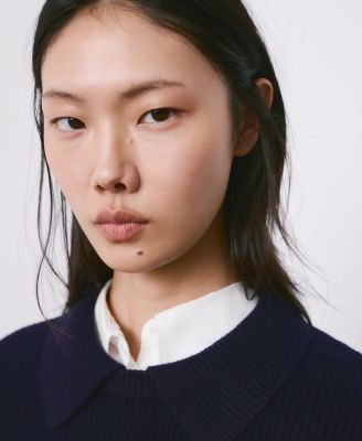 Women's Knitted Polo-Neck Sweater