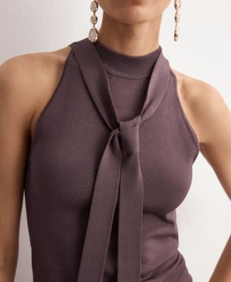 Women's Halter-Neck Knitted Top