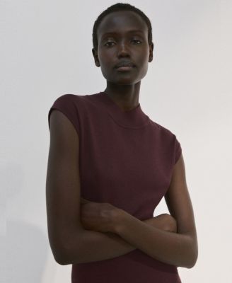 Women's Perkins-Neck Knitted Dress