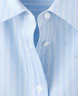 Women's Strass Striped Crop Top