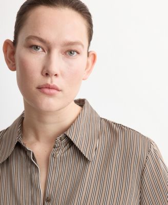 Women's Satin Striped Shirt
