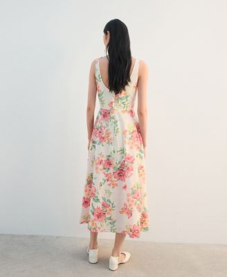 Women's Floral-Print Flared Dress