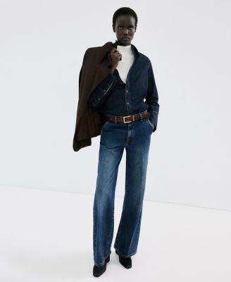 Women's Wide Leg Mid-Rise Jeans