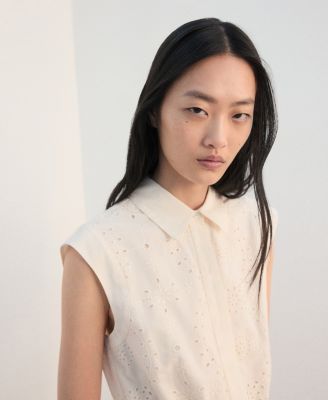 Women's Embroidered Cutwork Romper