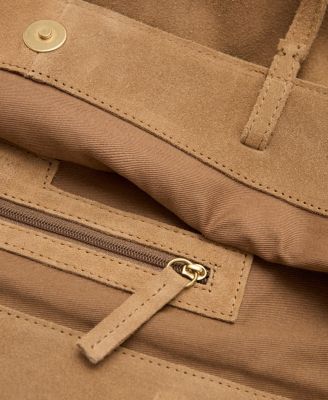 Women's Bow Detail Suede Shopper Bag