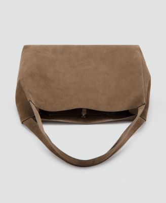 Women's Suede Leather Shopper Bag