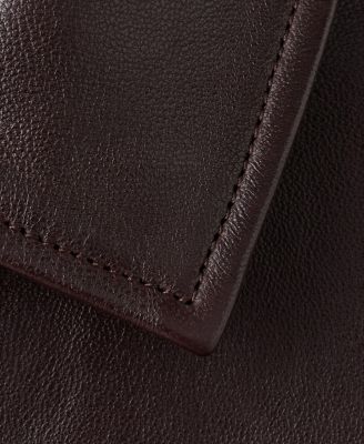 Women's Buttoned Leather Jacket