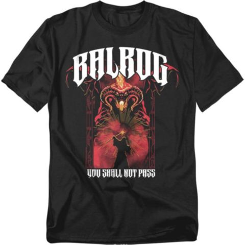 Мужская футболка Lord Of The Rings Balrog Band, цвет: Чёрный