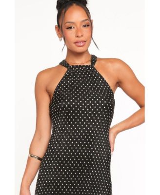 Women's Melody Plisse Halter Maxi Dress