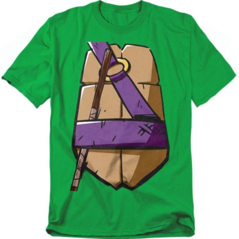 Мужская футболка Teenage Mutant Ninja Turtles 2012 Donatello Shell, цвет: Зелёный