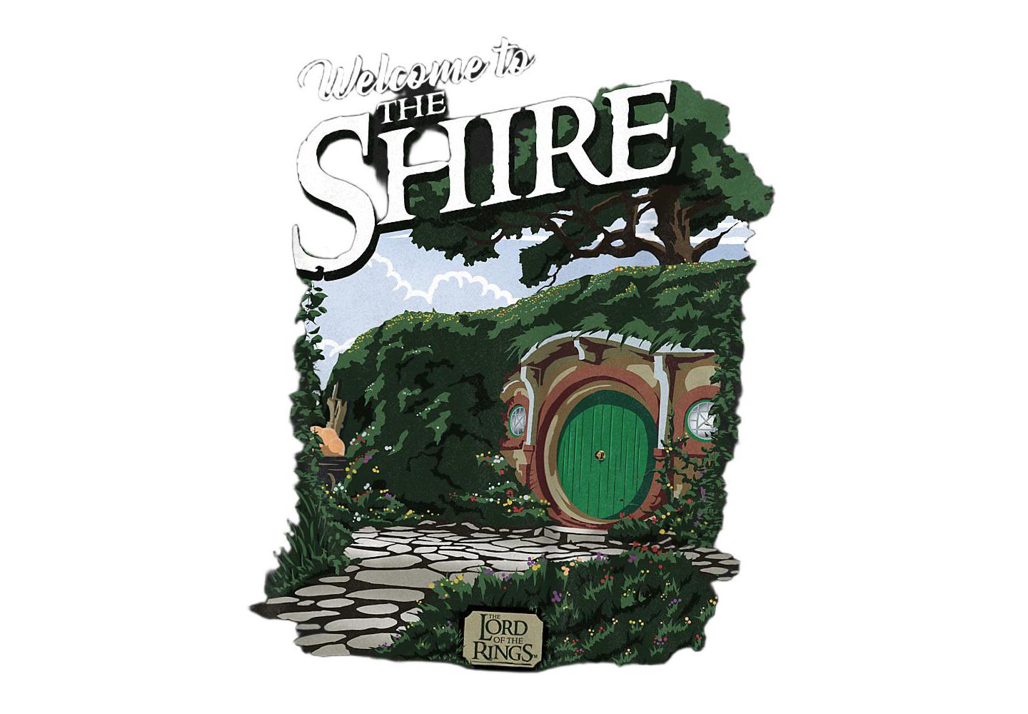 Мужская футболка Lord Of The Rings Welcome To The Shire, цвет: Чёрный — фото 3