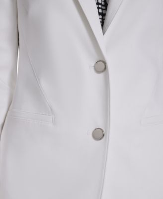 Petite Notch Collar Long-Sleeve Jacket