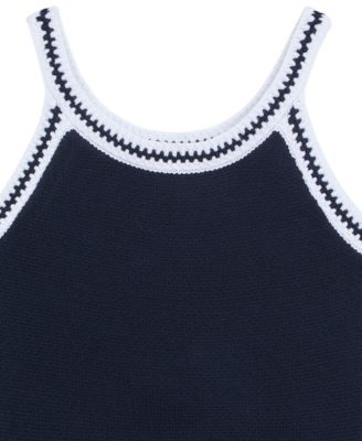 Girls' 7-16 Sleeveless Crochet Top