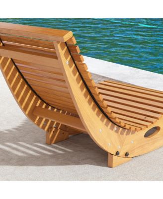 Outdoor Rocking Chair, Slatted Wooden Rocking Chair,