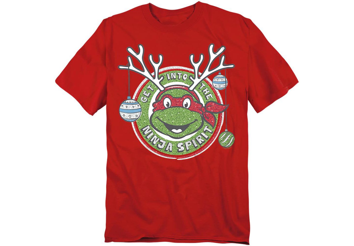 Мужская футболка Teenage Mutant Ninja Turtles Christmas Into The Ninja Spirit, цвет: Красный — фото 1