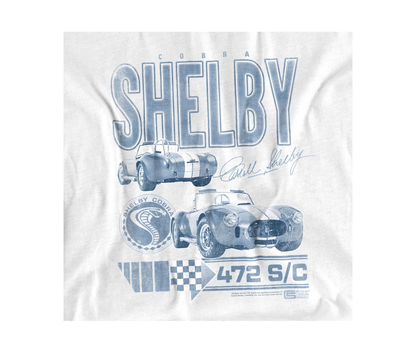 Мужская футболка Mustang Big & Tall Shelby Cobra Shelby Mono AD, цвет: Белый — фото 2