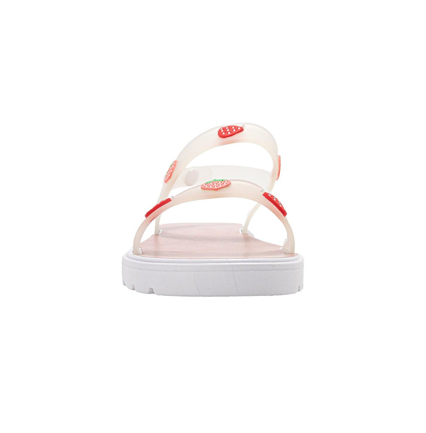 Сандалии Bebe PCU sandal with strawberry charms для девочек, цвет: Белый — фото 4
