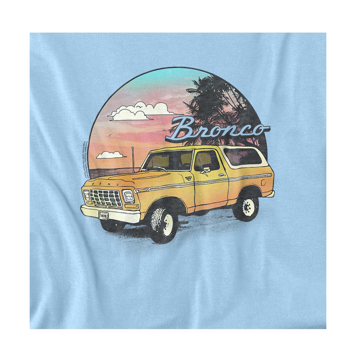 Mustang Men's Ford Bronco At The Beach T-Shirt