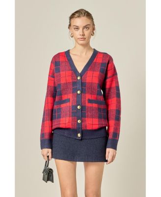Women's Check Cardigan