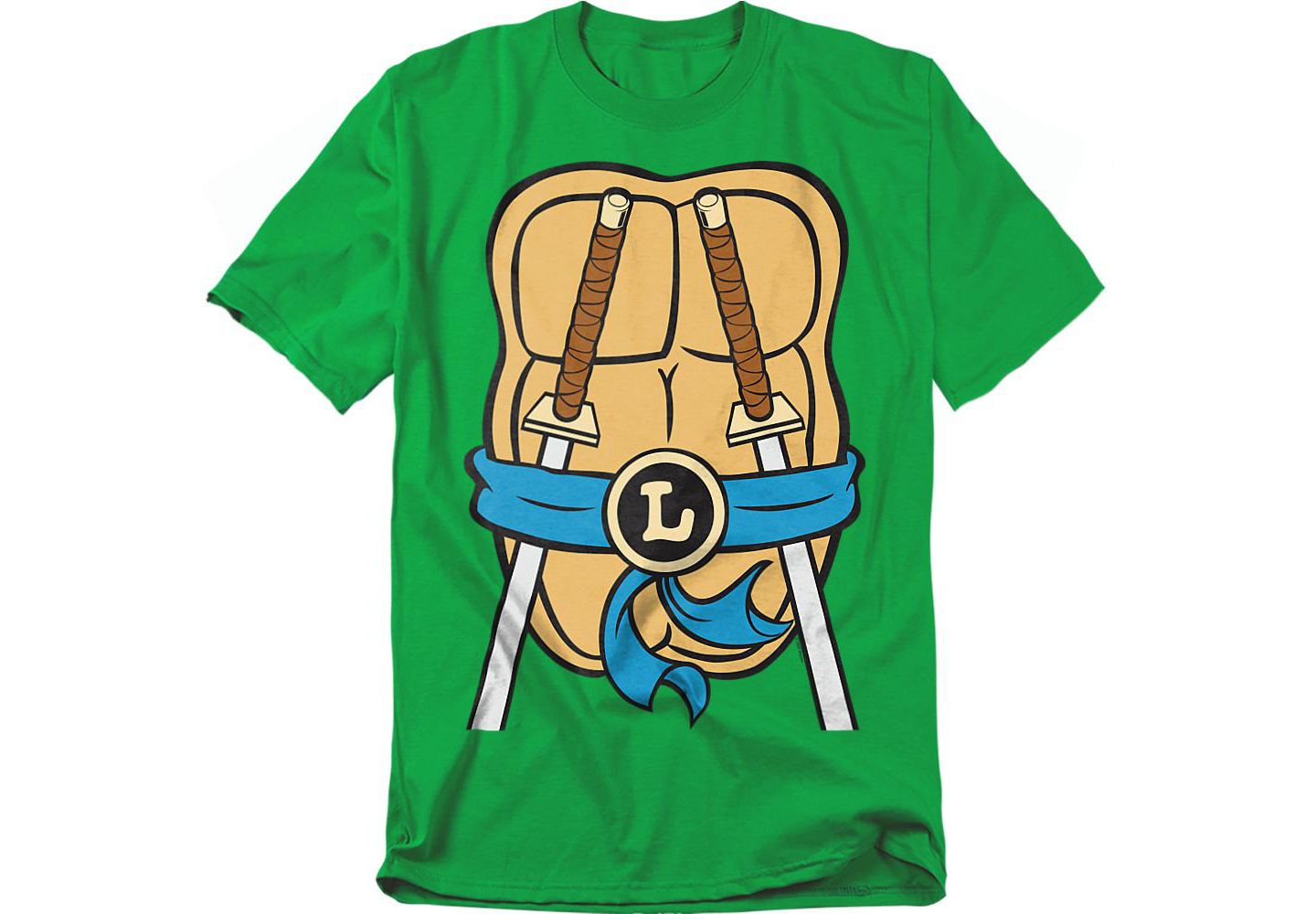 Мужская футболка Teenage Mutant Ninja Turtles Leonardo Shell, цвет: Зелёный — фото 1