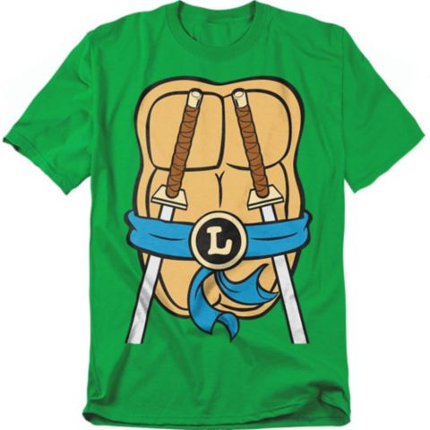 Мужская футболка Teenage Mutant Ninja Turtles Leonardo Shell, цвет: Зелёный