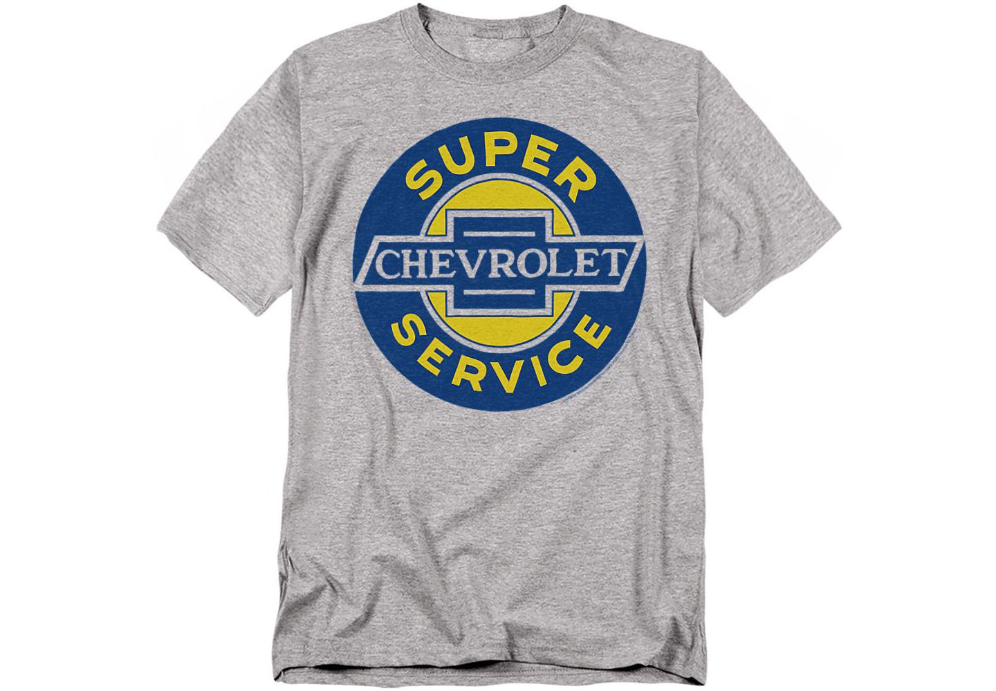 Мужская футболка Corvette Chevrolet Chevy Super Service, цвет: Меланжевый — фото 1