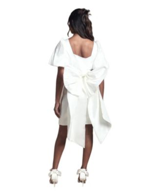 Women's Taffeta Bow Back Mini Dress