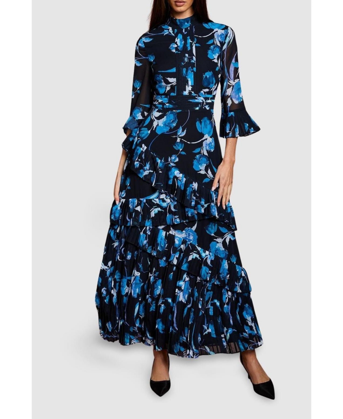 Coast Women's Pleated Frill Chiffon Maxi Dress