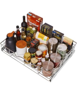 Pull Out Cabinet Organizer, Individual Sliding Drawers - Heavy Duty Metal with Lifetime Limited Warranty - Anti Rust Chrome Finish