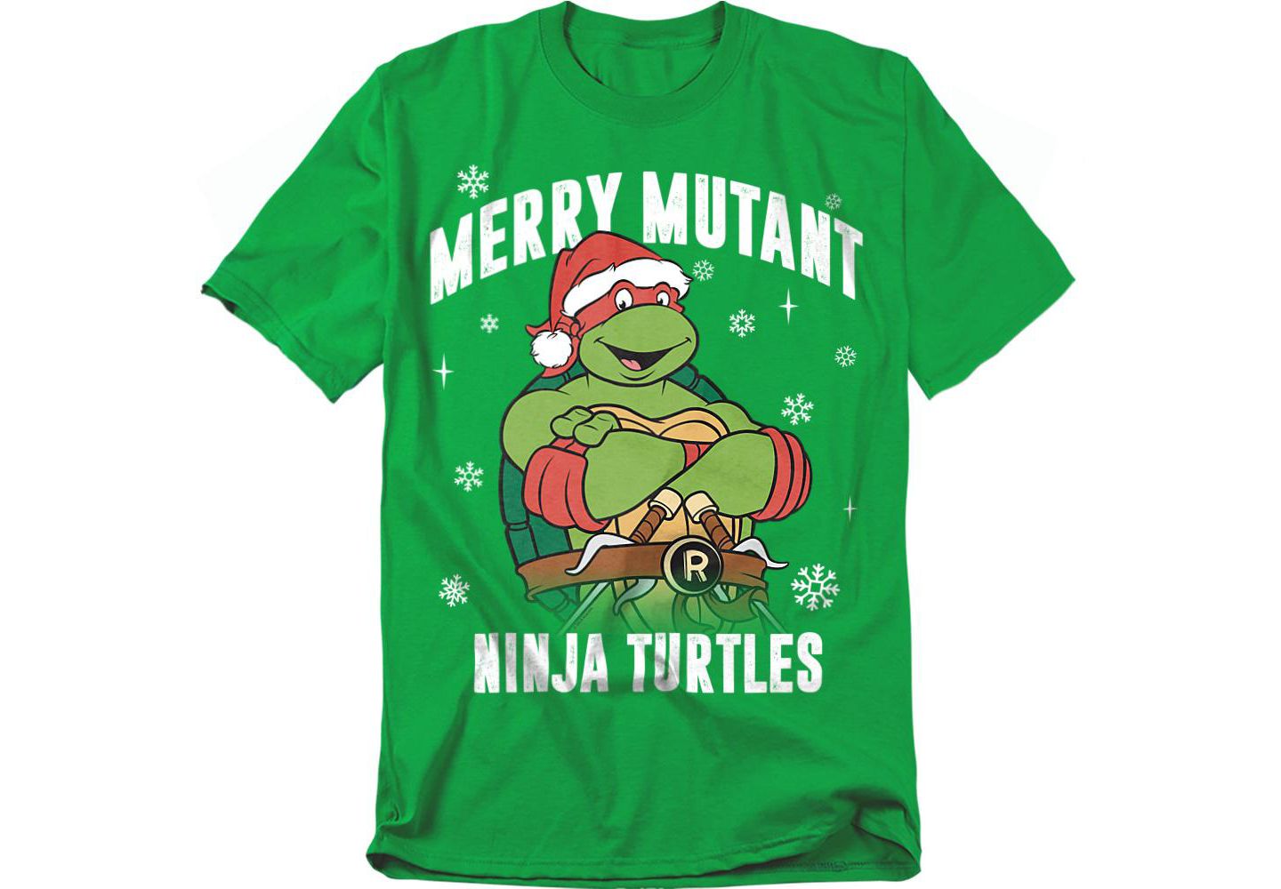Мужская футболка Teenage Mutant Ninja Turtles Merry Mutant Ninja Christmas, цвет: Зелёный — фото 1