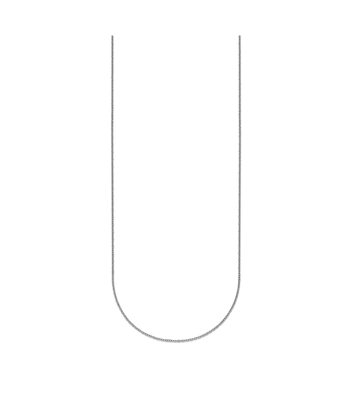 Curata Jewelry Solid 950 Platinum 1.1mm Cable Chain Necklace