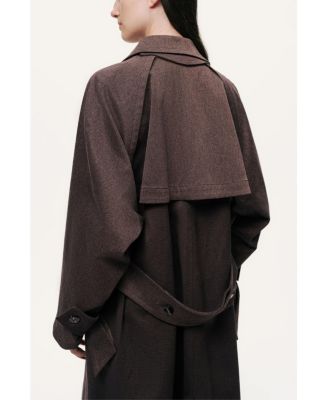 Women's Single-Breasted Trench Coat