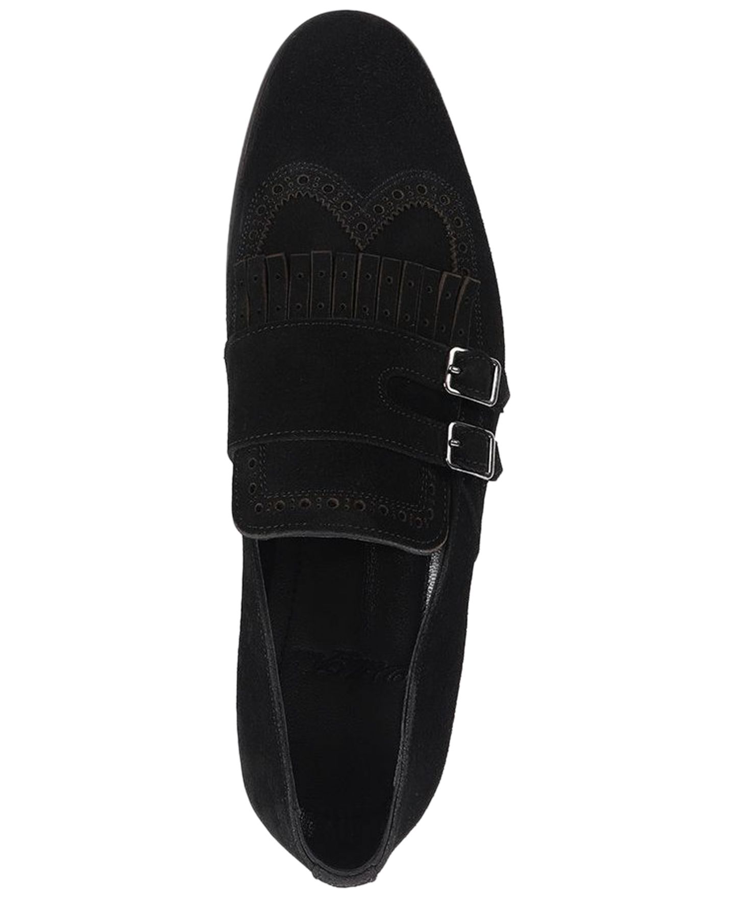 Обувь VELLAPAIS Men's Nexus Double Monk Wingtip Slip-On, цвет: Чёрный — фото 4