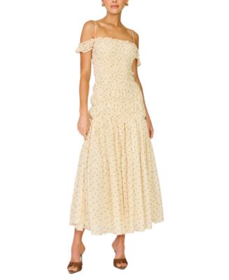 Women's Polka Dot Print Maxi Dress