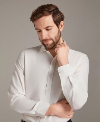 Men's Diamond Dobby Spread Collar Dress Shirt