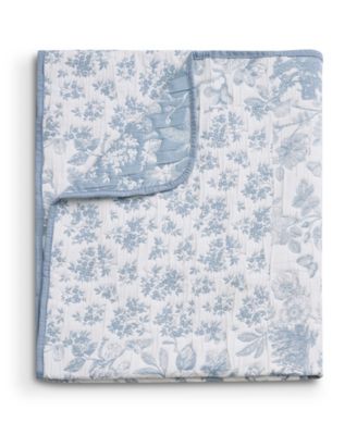 Patchwork Toile Reversible Matelass&eacute; Throw, 50" x 60"