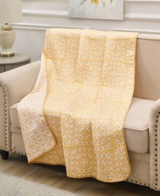 Granny Squares Reversible Jacquard Woven Throw, 50" x 60"