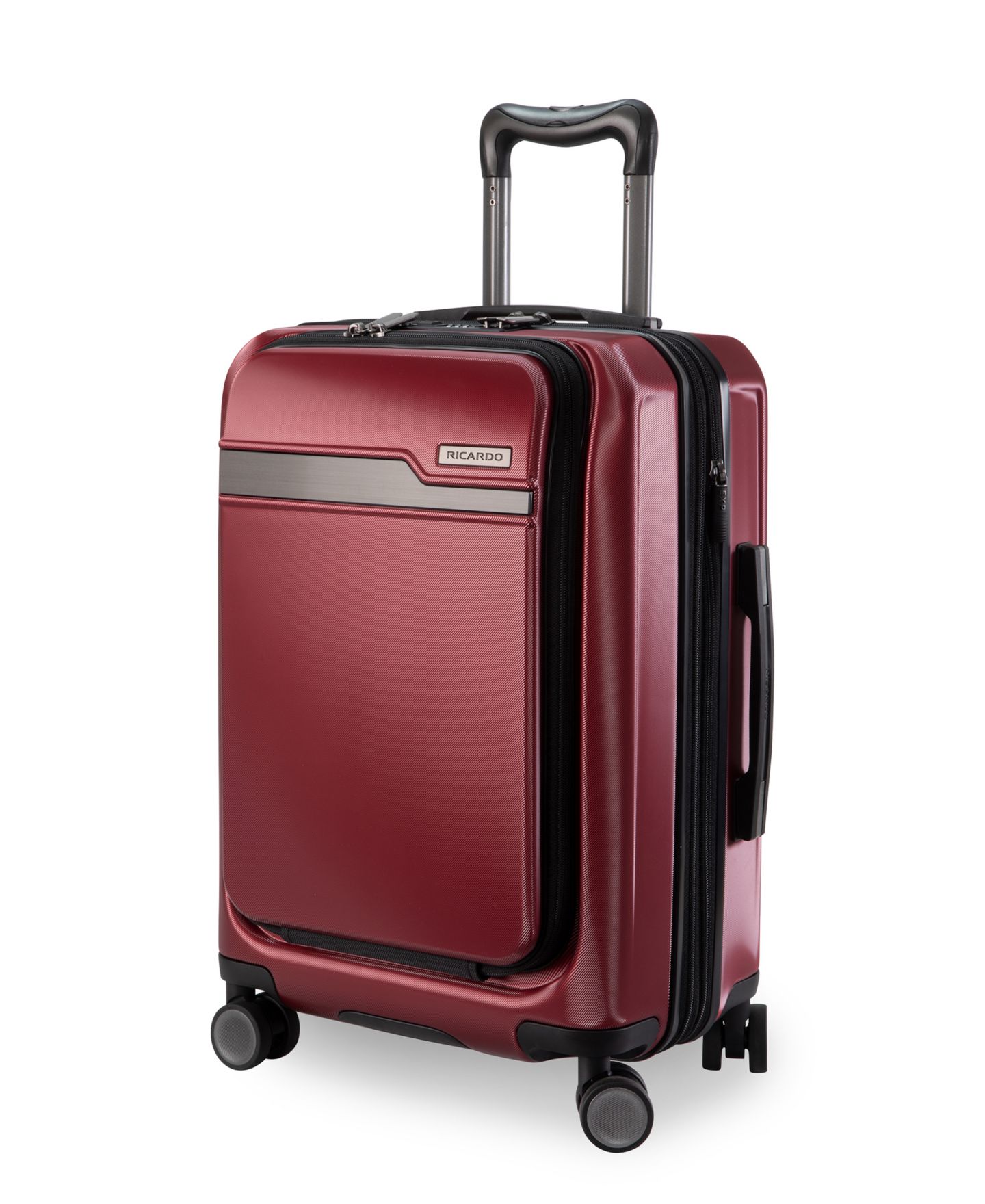 Чемодан Ricardo Palm Springs Collection Carry-On Spinner with FastAccess Front Pocket, цвет: Малиновый красный — фото 2