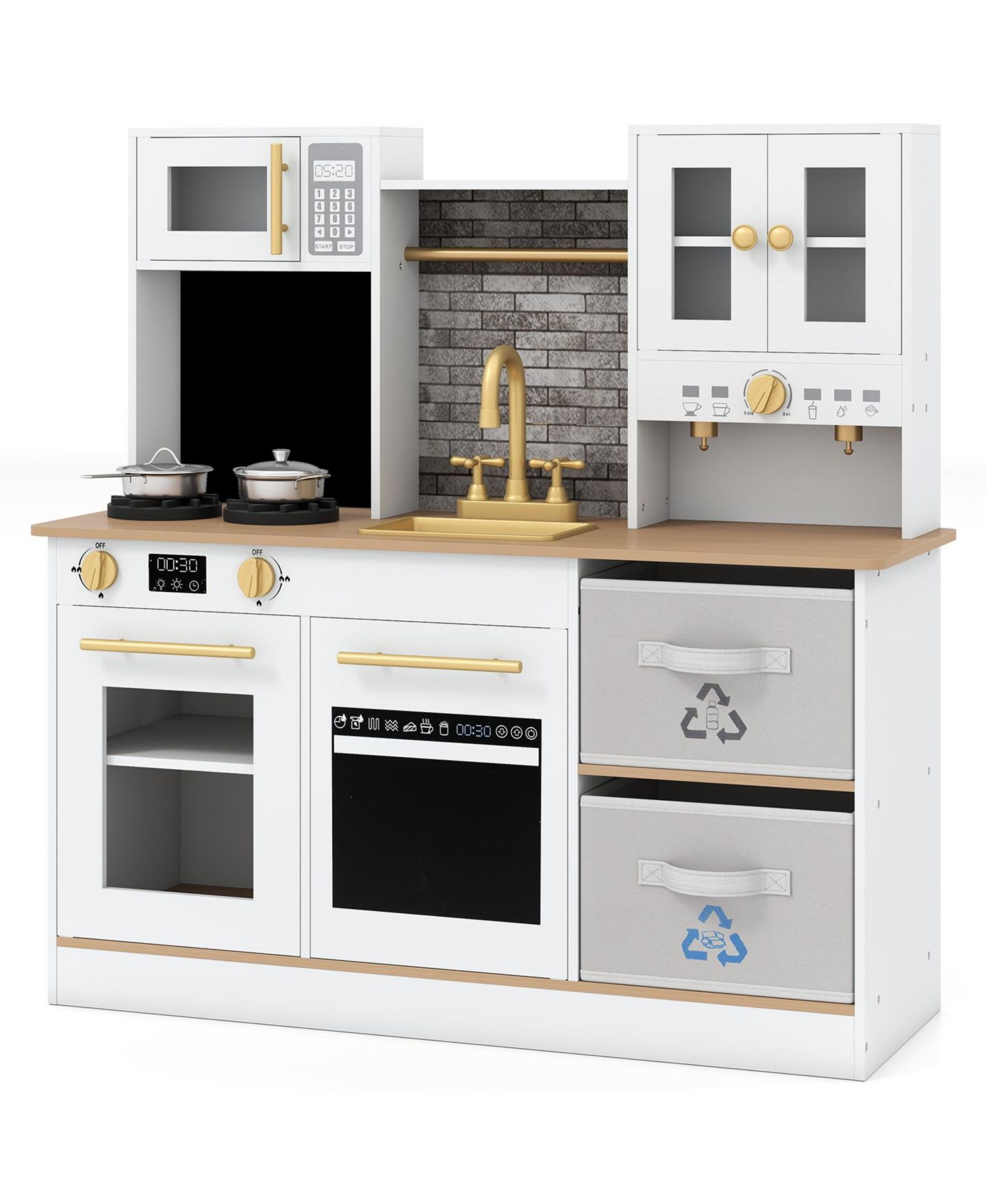 Детский игровой набор Mecale Lights-and-Sounds Kitchen Playset, Ages 3+, цвет: Белый — фото 1