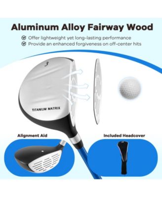 38" Junior #3 Fairway Wood, 165CC, Fiberglass Shaft, Ages 11-14