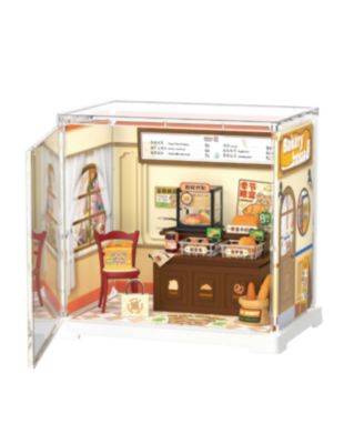 Super Creator Mini Butter Bakery House, DIY Plastic Miniature Kits Retail Store Series, Mini Model House Building Set for Teens DIY Crafts