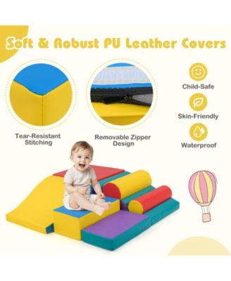 Toddlers 7-Piece Foam Climbing Blocks Soft Play Set for Crawl & Climb