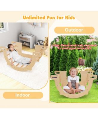 8-in-1 Kids Climbing Arch with Sensory Table and Collapsible Storage Bin, Ages 3